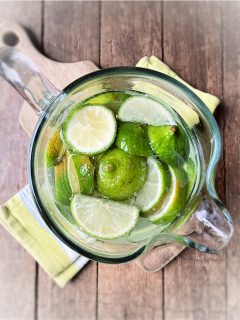 Limes water in pitcher