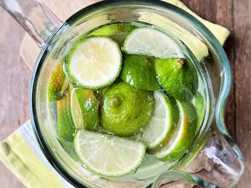 Limes water in pitcher