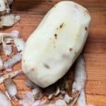 peeled potatoes