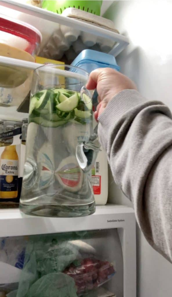 cucumber water in fridge