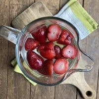 pitcher of strawberry water