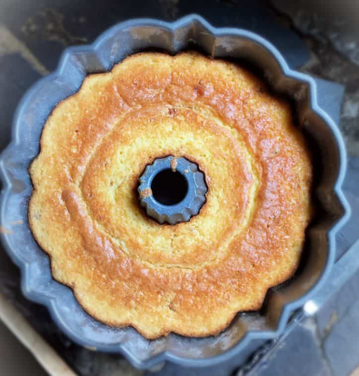 cake in bundt pan