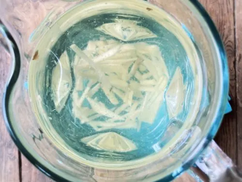 pitcher of ginger water