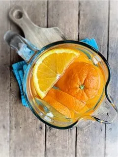 pitcher of orange water