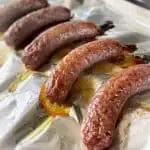 baked italian sausage on foil