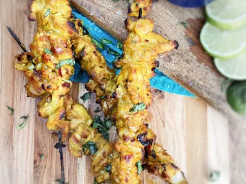 peanut sauce chicken skewers
