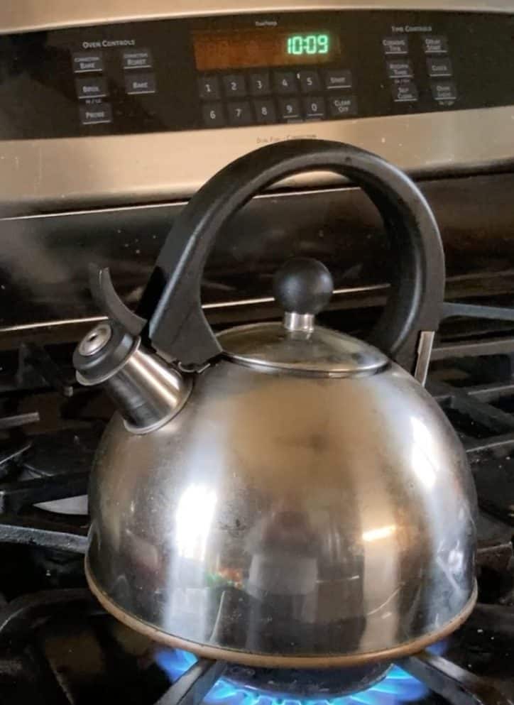 kettle on stove