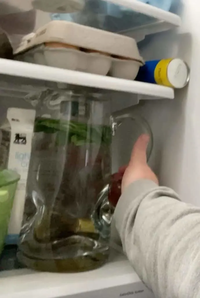 pitcher in fridge