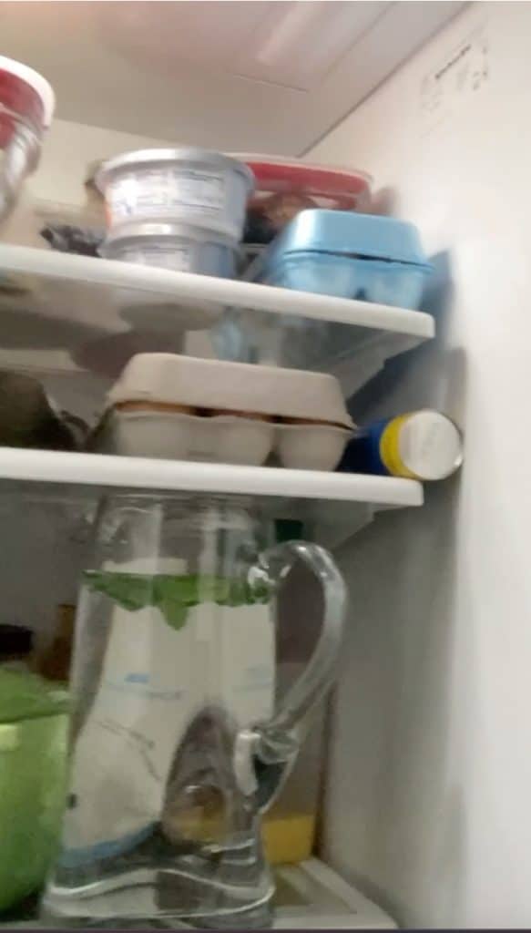 pitcher in fridge