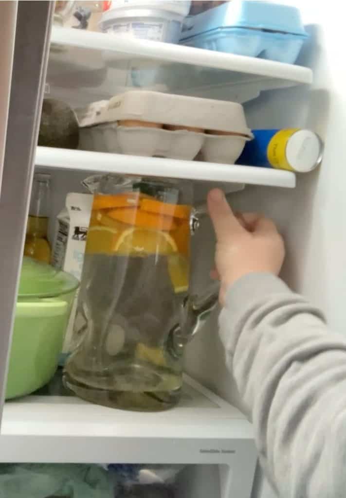 pitcher in fridge