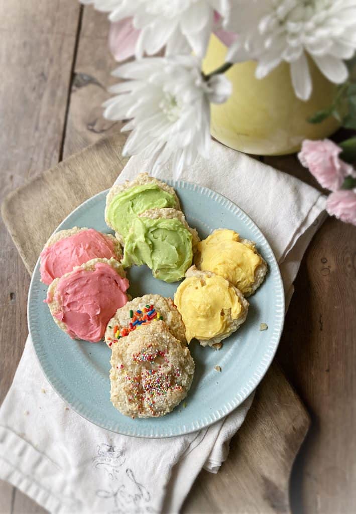 plate of granny's sour cream cookies