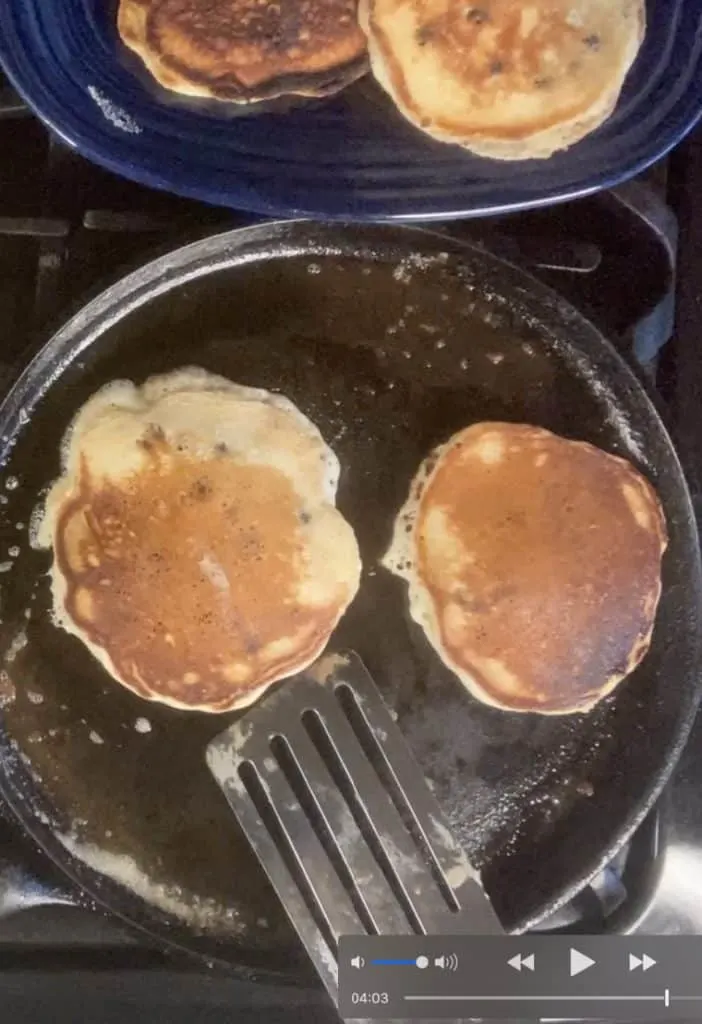 pancakes on pan