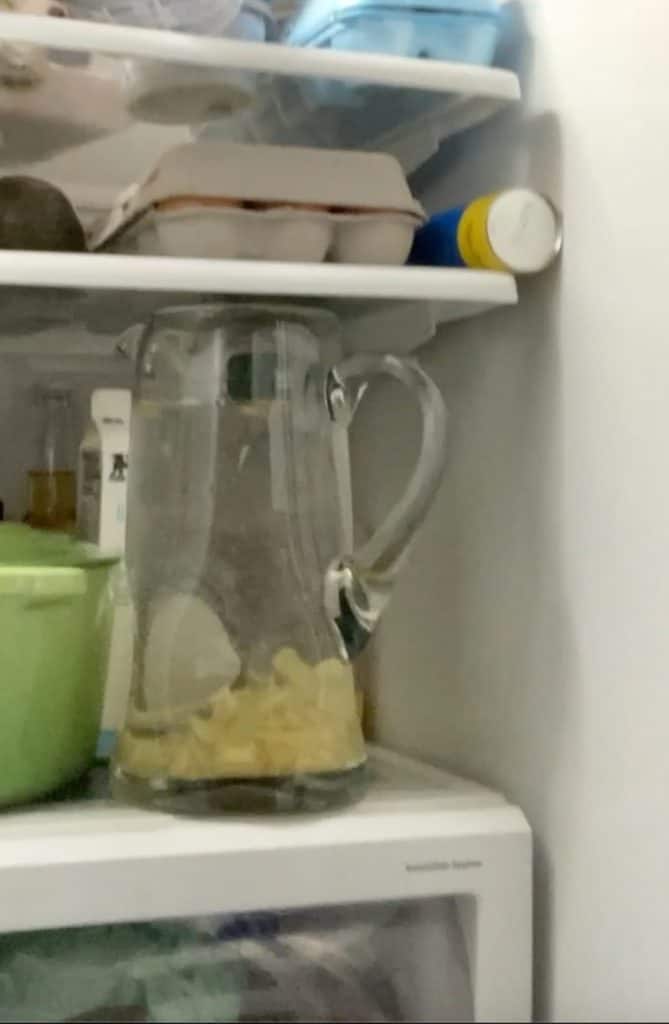 pitcher in fridge