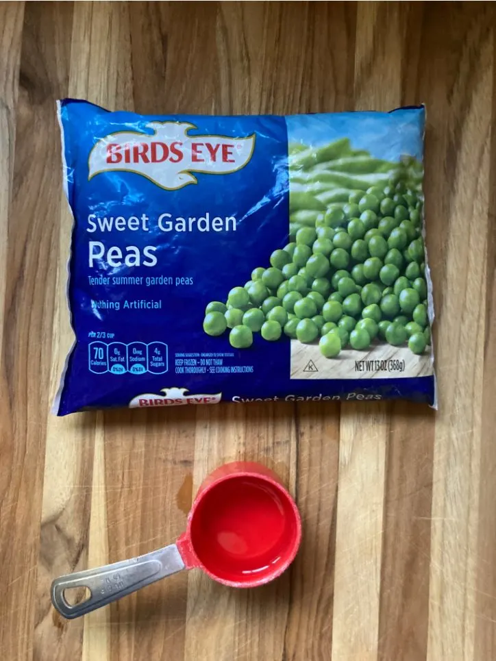 peas on table