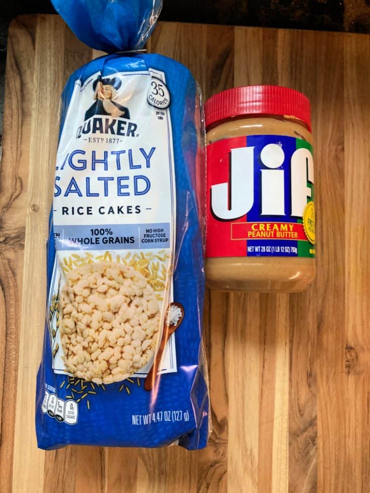 5 Minute Snack • Rice Cakes With Peanut Butter • Loaves and Dishes