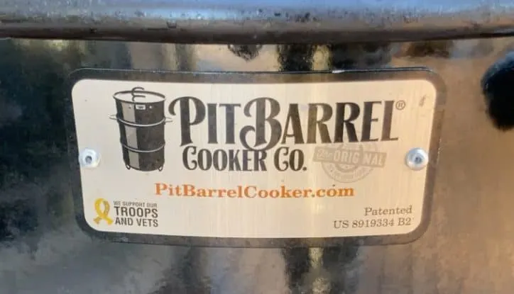 label on pit barrel cooker