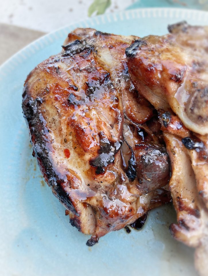 smoked jerk chicken thighs