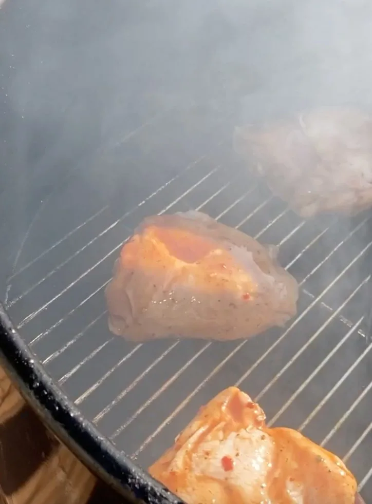 chicken on the smoker