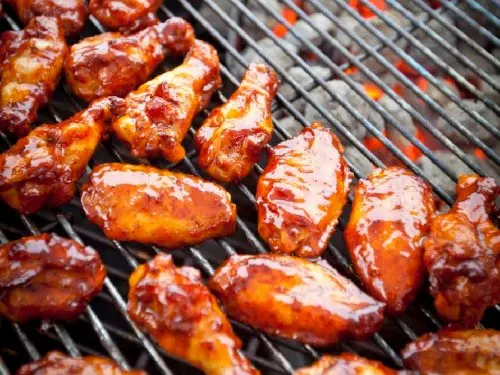 chicken wings on a grill