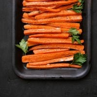 carrots on a tray