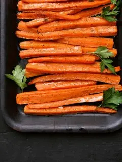 carrots on a tray