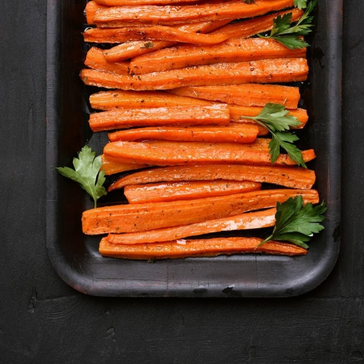 plate of pressure cooker carrots