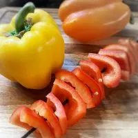 yellow orange and red pepper