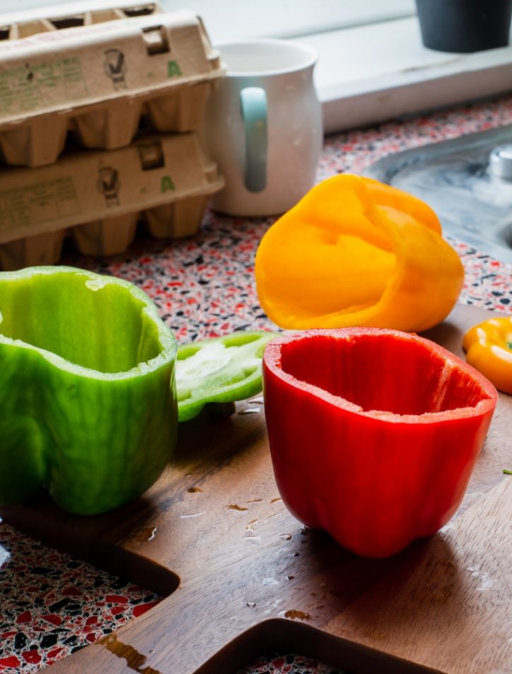 cut peppers