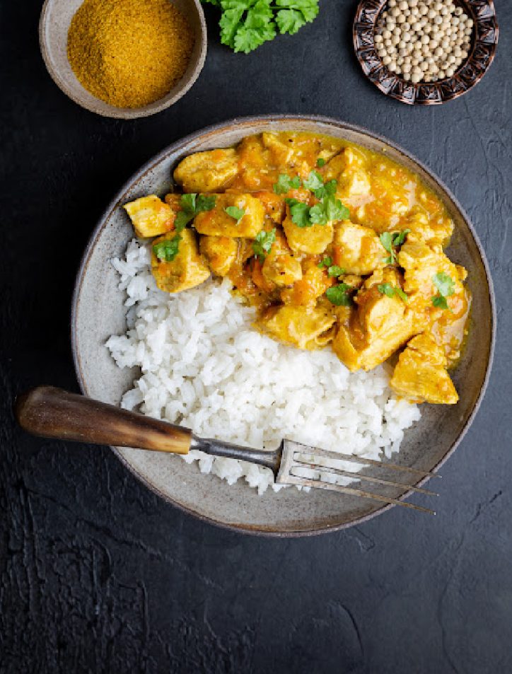 curry chicken on a plate