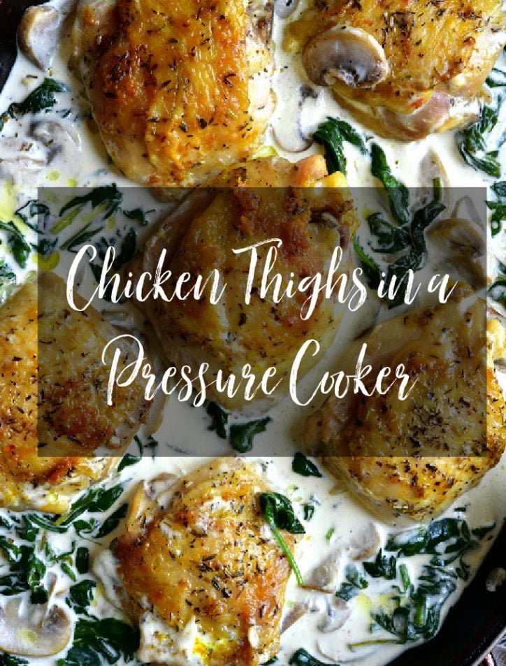 Pressure cooker thighs in sauce