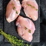 raw chicken with thyme