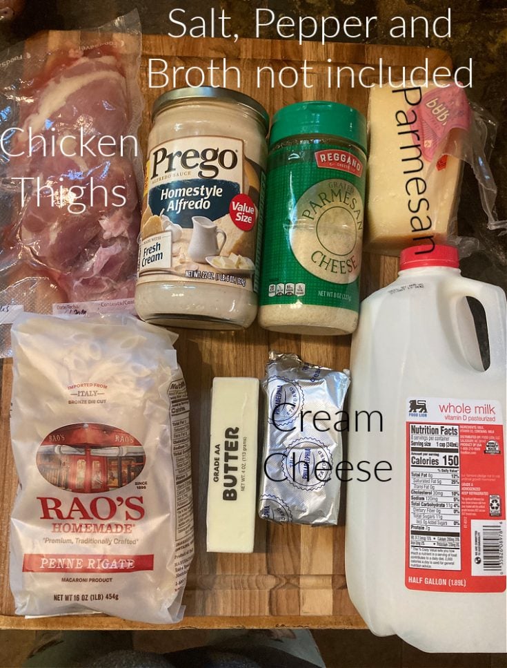 Pressure Cooker Chicken Alfredo with Jar Sauce • Loaves and Dishes