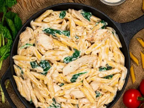 Pressure Cooker Chicken Alfredo with Jar Sauce