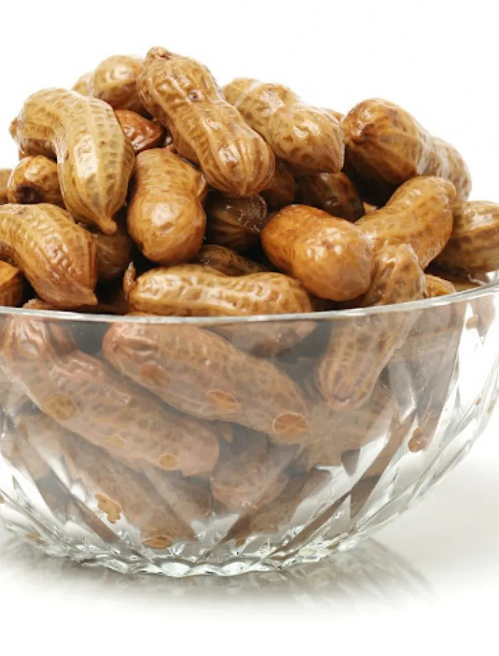 boiled peanuts in a bowl