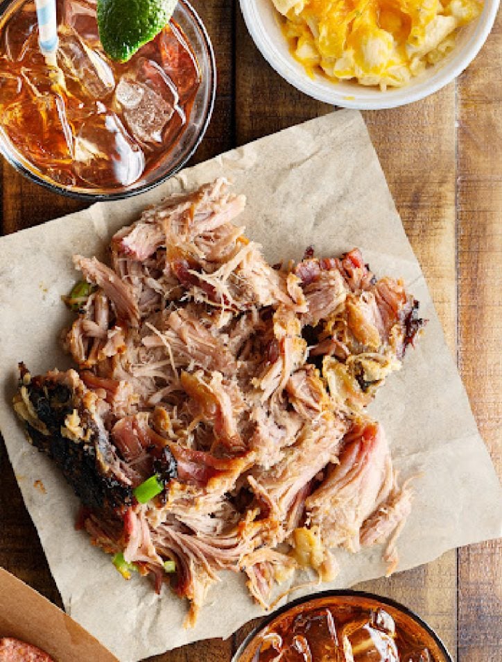 pressure cooker pulled pork on paper