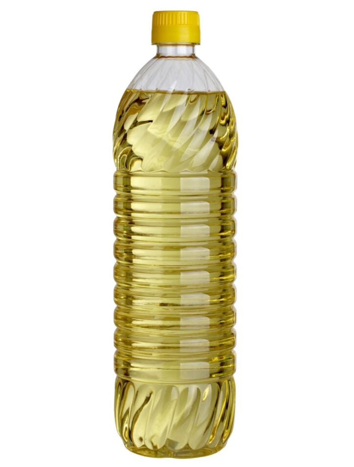 bottle of vegetable oil