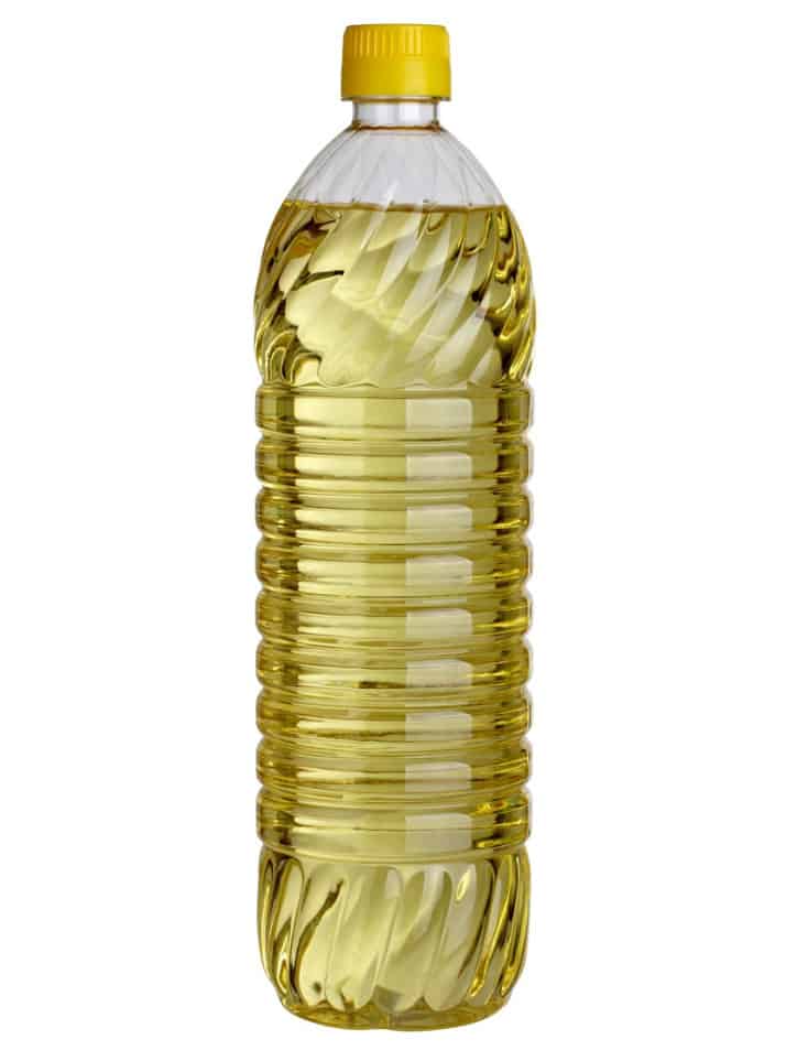 bottle of vegetable oil