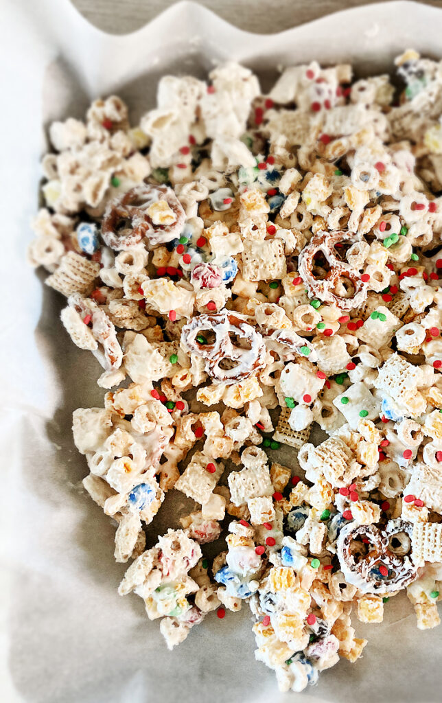 sheet pan of snacks