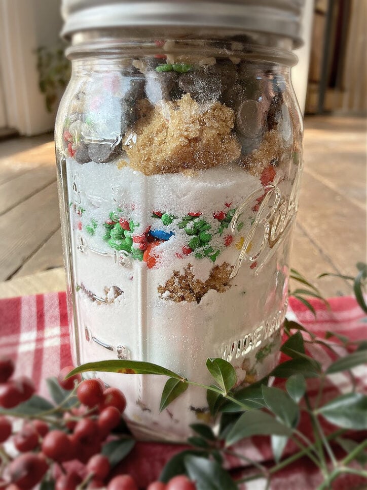 mason jar cookie mix