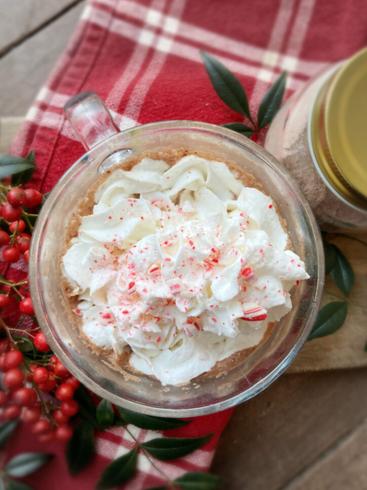 hot chocolate with peppermints jar recipe cup