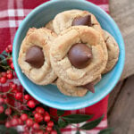 thumbprint hershey kiss cookies