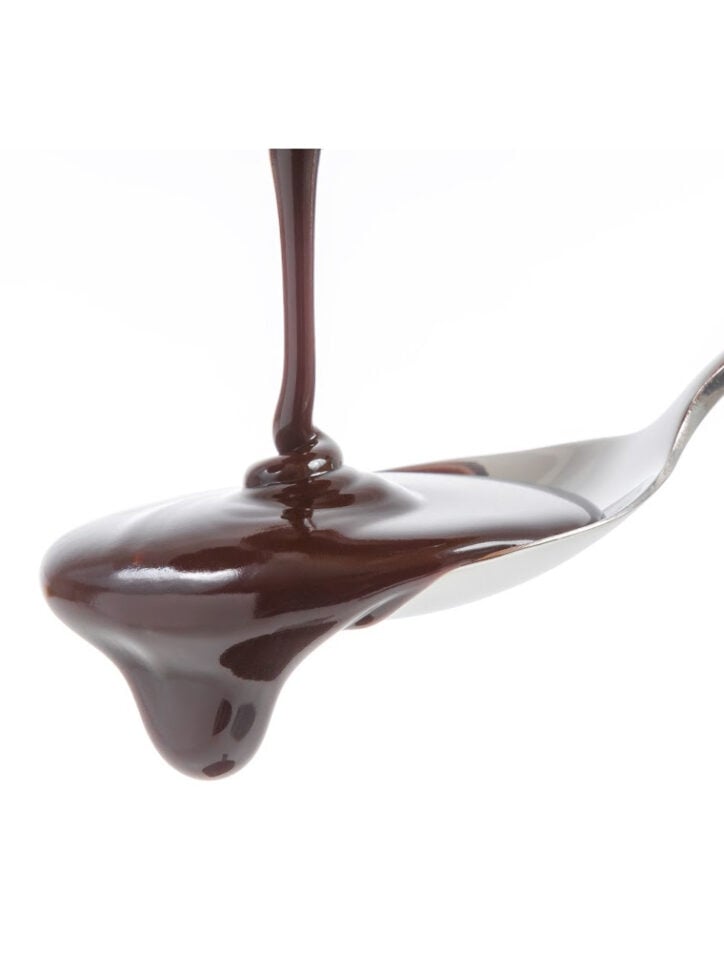 chocolate on a spoon
