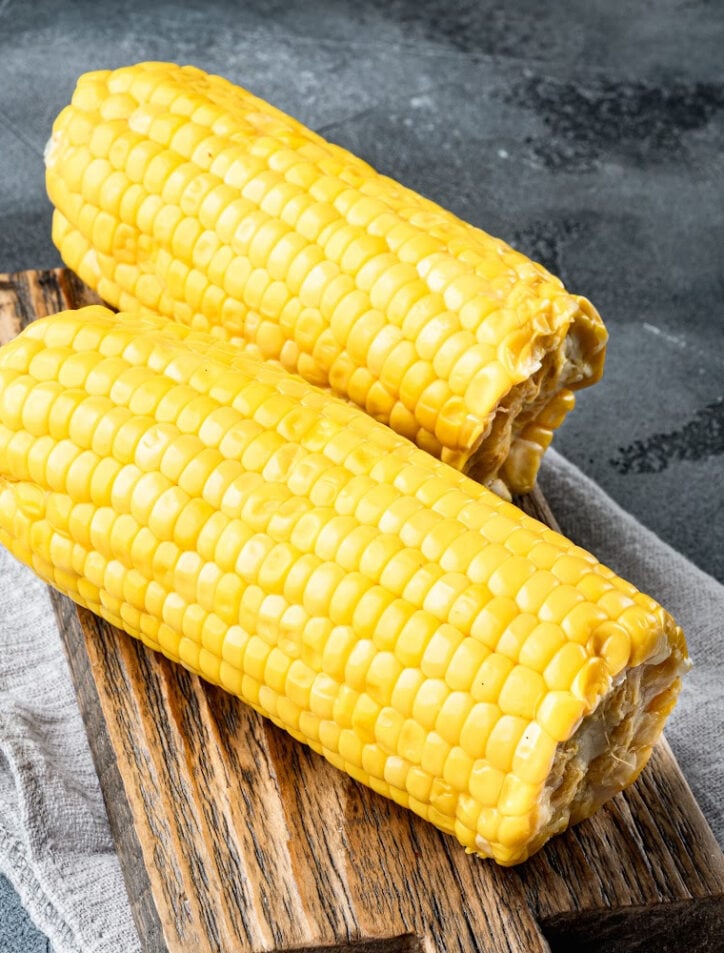corn on cutting board