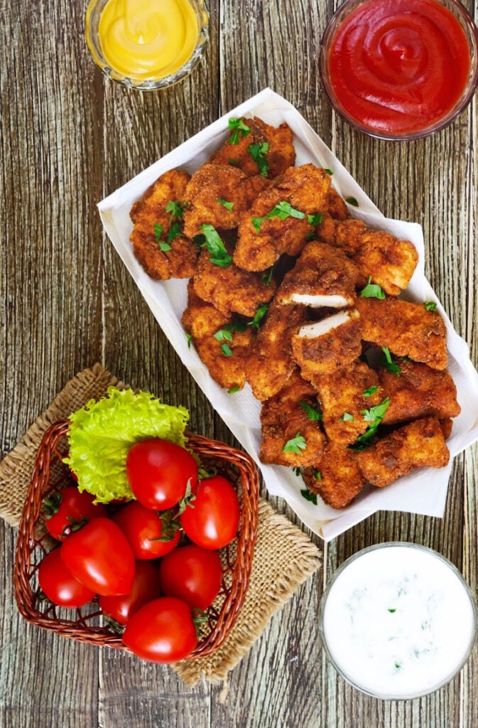 turkey nuggets platter