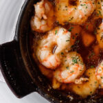 shrimp in a pan with butter