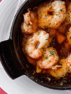 shrimp in a pan with butter