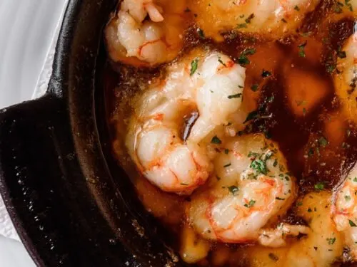 shrimp in a pan with butter