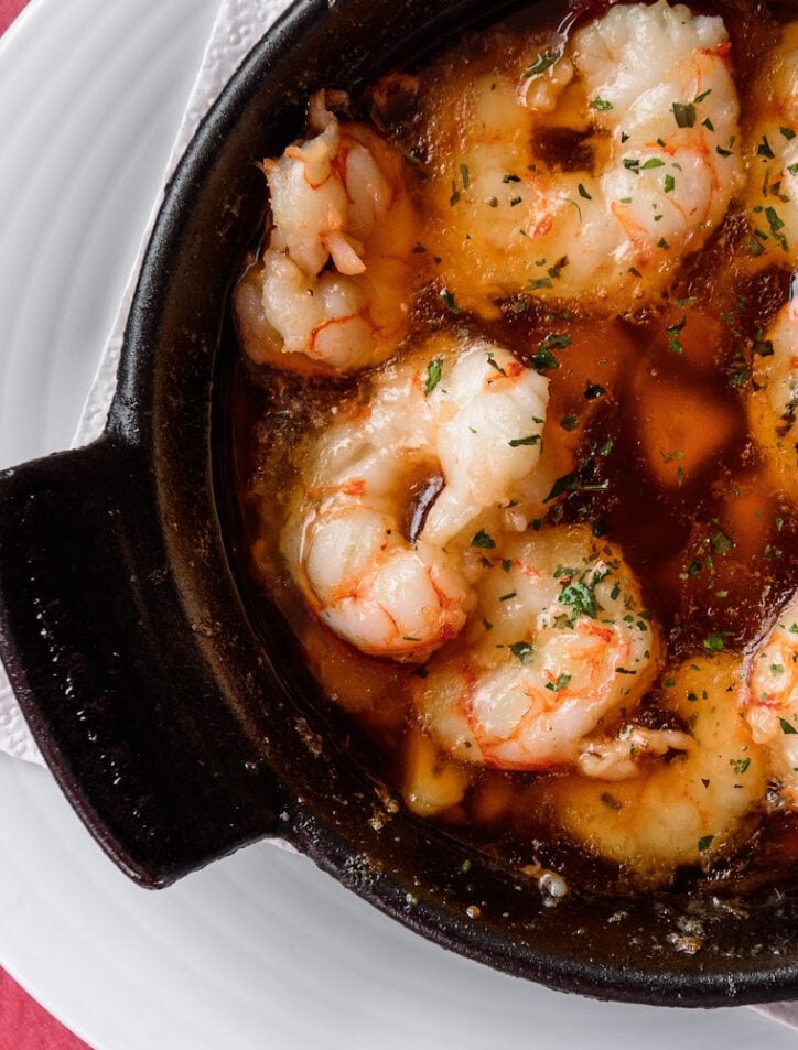 shrimp in a pan with butter