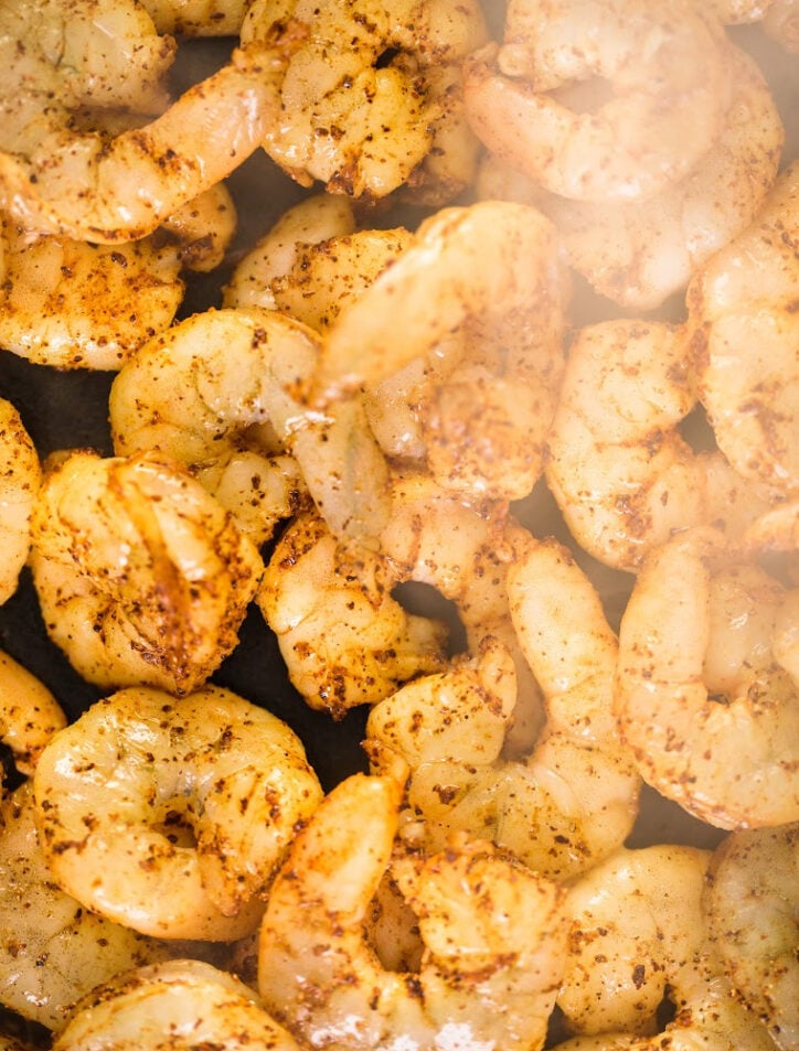 shrimp in a pan with butter