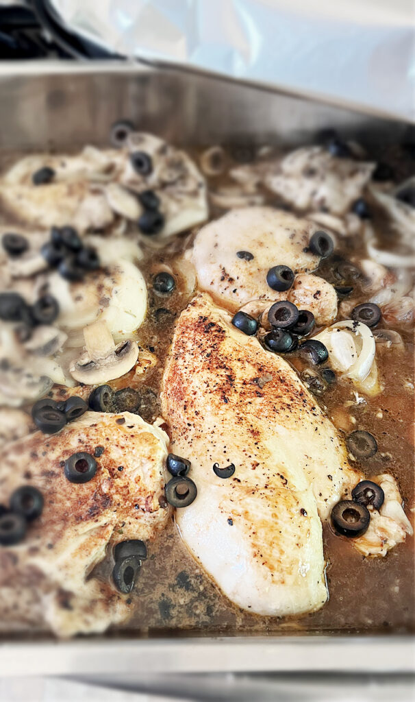 easy braised chicken breast with olives